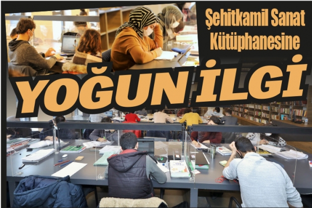 Şehitkamil Sanat Kütüphanesine yoğun ilgi