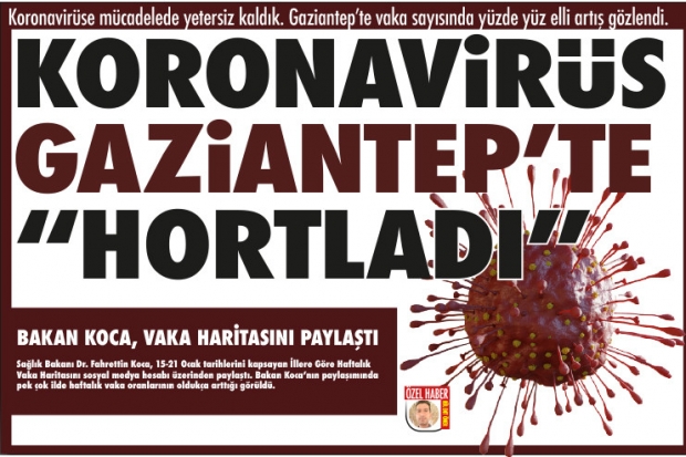 KORONAVİRÜS GAZİANTEP'TE "HORTLADI"