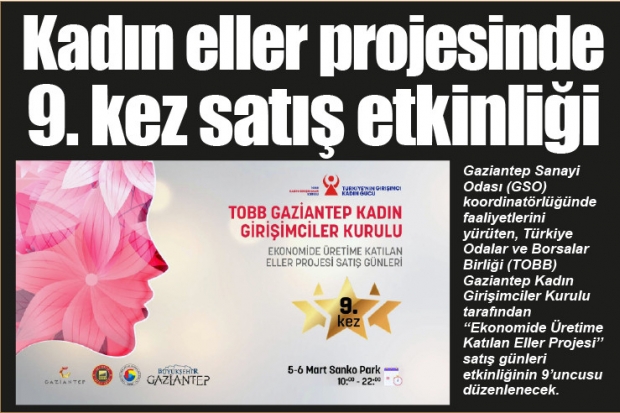 Kadın eller projesinde 9. kez satış etkinliği