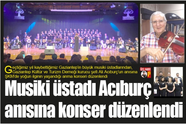 Musiki üstadı Acıburç  anısına konser düzenlendi