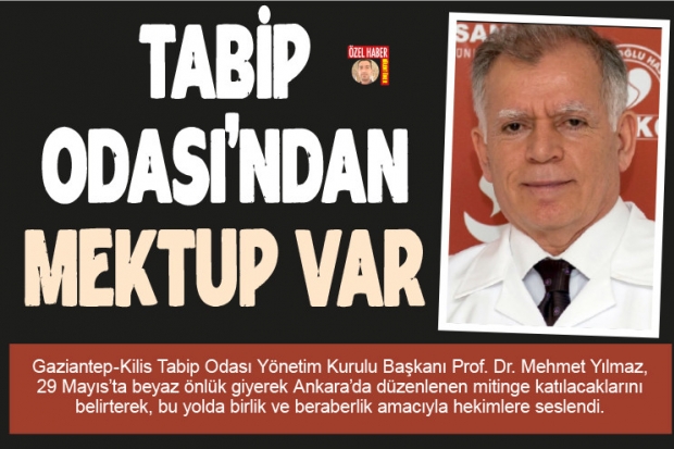 Tabip Odası’ndan mektup var