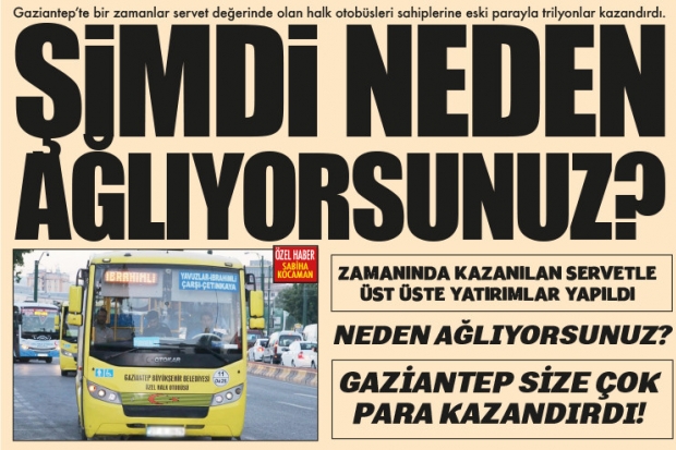 ŞİMDİ NEDEN AĞLIYORSUNUZ?