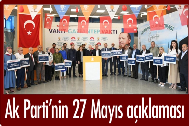Ak Parti'nin 27 Mayıs açıklaması