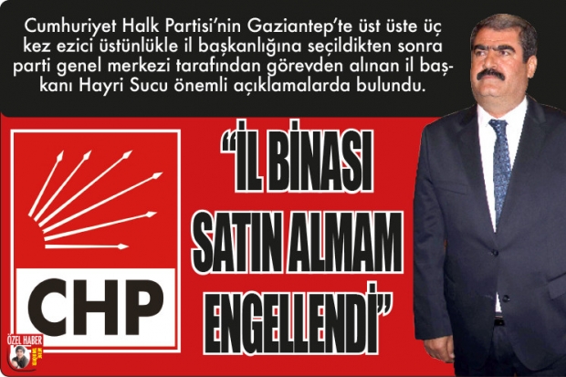 "İL BİNASI SATIN ALMAM ENGELLENDİ"