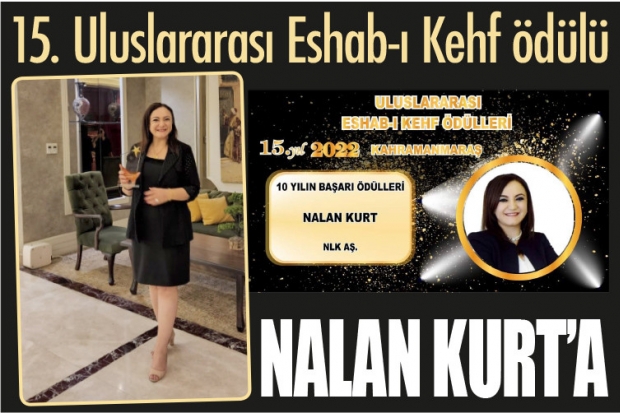 15. Uluslararası Eshab-ı Kehf ödülü Nalan Kurt’a