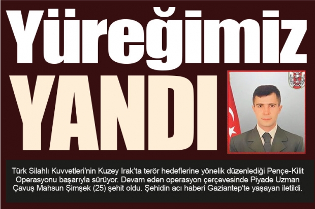 Yüreğimiz yandı