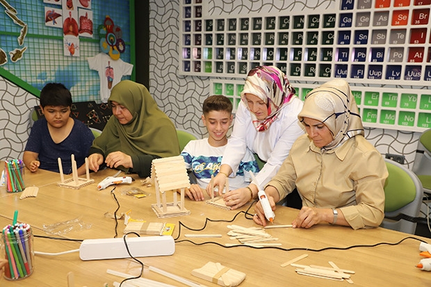 Anne-çocuk, Bilim Şehitkamil'deki etkinliklere katıldı