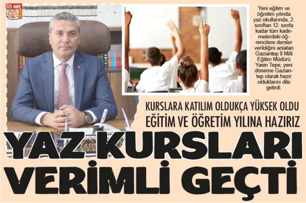 Yaz kursları verimli geçti