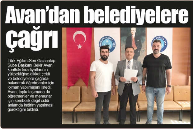 Avan'dan belediyelere çağrı