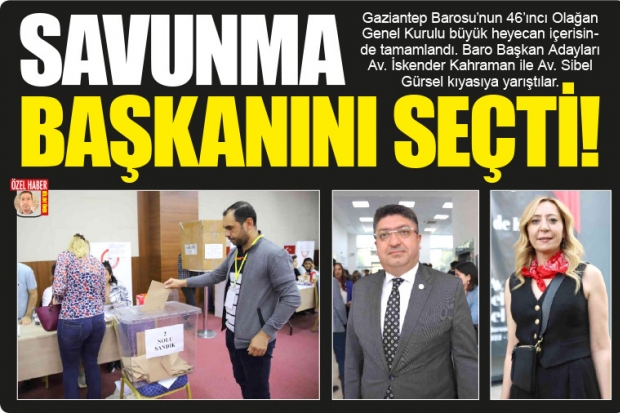 SAVUNMA BAŞKANINI SEÇTİ!