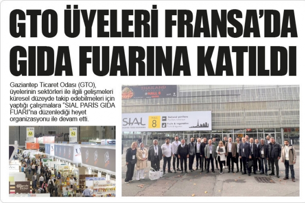 GTO ÜYELERİ FRANSA’DA GIDA FUARINA KATILDI