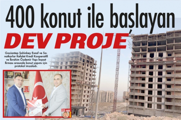 400 konut ile başlayan dev proje