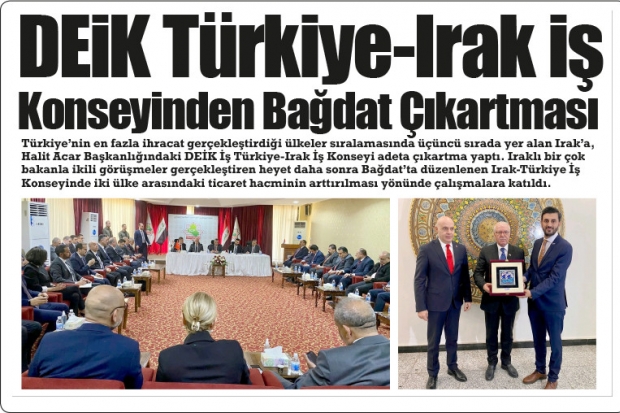 DEİK Türkiye-Irak İş Konseyinden Bağdat Çıkartması