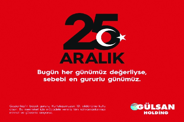 Gülsan Holding 25 Aralık Yeni Yıl Kutlama İlanı