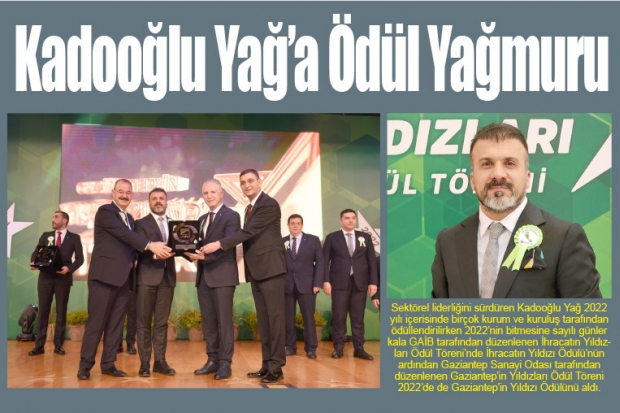 Kadooğlu Yağ’a Ödül Yağmuru