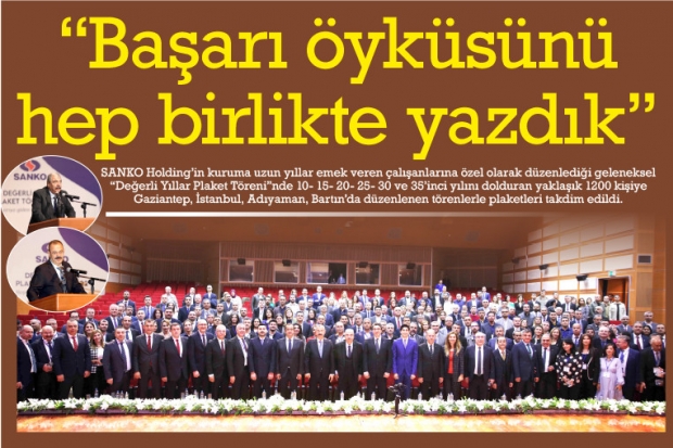 "Başarı öyküsünü hep birlikte yazdık"