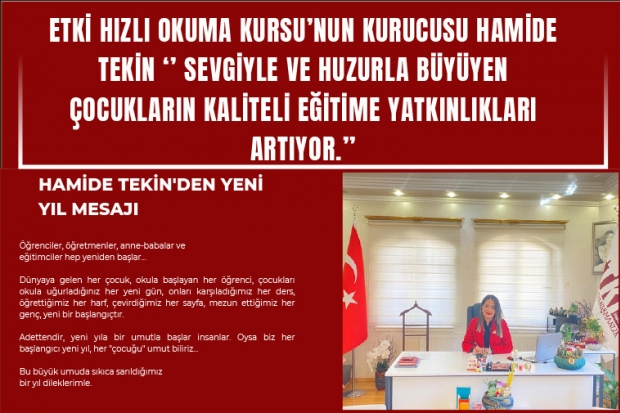 HAMİDE TEKİN'DEN YENİ YIL MESAJI