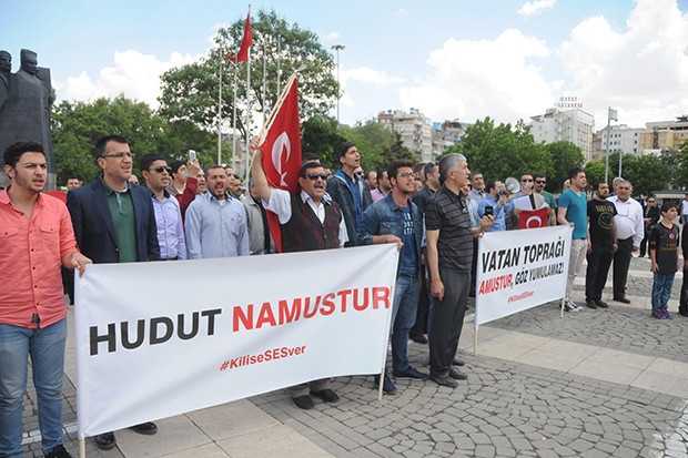 Gaziantep'te Kilis protestosu