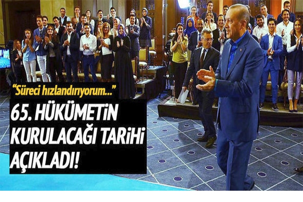 Cumhurbaşkanı Erdoğan, "Süreci hızlandırıyorum"