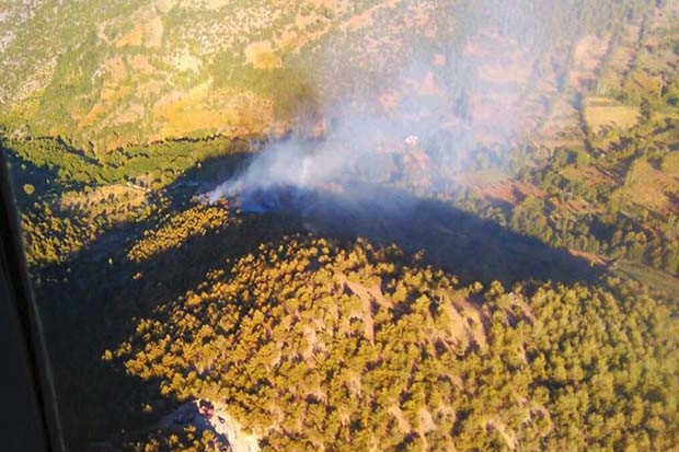 İslahiye’de 3 hektar meşelik alan yandı