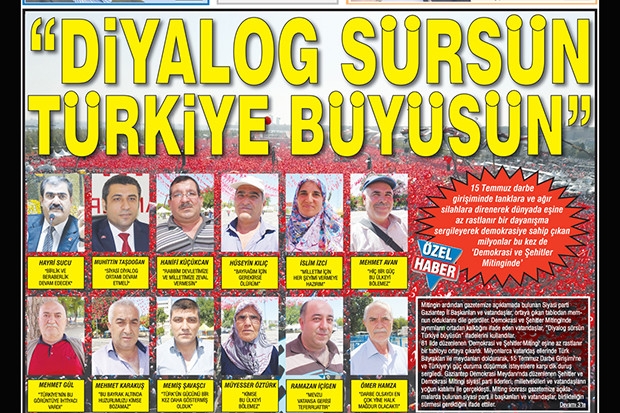 “DİYALOG SÜRSÜN TÜRKİYE BÜYÜSÜN”