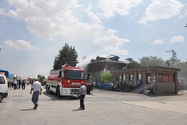 Gaziantep'te yem fabrikasında yangın