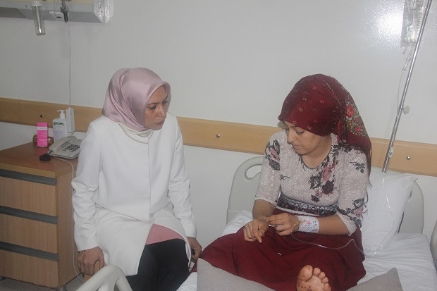 Milletvekili Canan Candemir’den yaralılara ziyaret