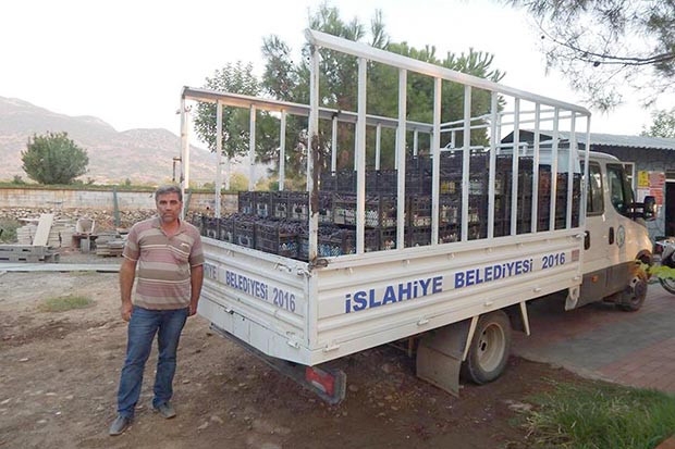 İslahiye Belediyesi'nden Cerablus'taki Mehmetçiğe 3 ton üzüm