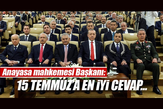 Anayasa Mahkemesi Başkanı Arslan, "15 Temmuz'a en iyi cevap yeni bir Anayasa"