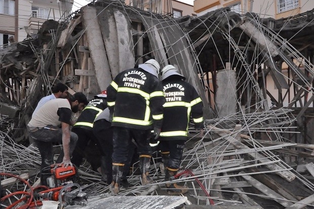 Gaziantep’te inşaatta göçük