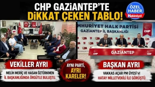 CHP Gaziantep&rsquo;te Dikkat &Ccedil;eken Tablo! Vekiller Ayrı, Başkan Ayrı