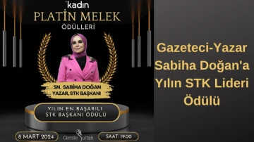 Gazeteci-Yazar Sabiha Doğan'a Yılın STK Lideri Ödülü