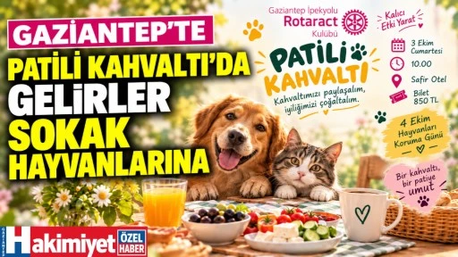 Gaziantep&rsquo;te Patili Kahvaltı&rsquo;da Gelirler Sokak Hayvanlarına