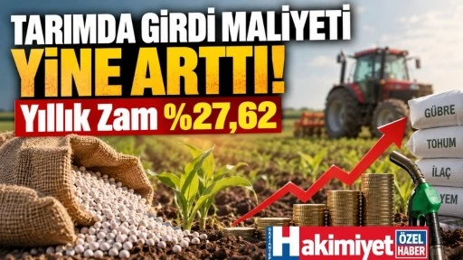 Tarımda Girdi Maliyeti Yine Arttı! Yıllık Zam %27,62