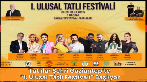 Tatlılar Şehri Gaziantep’te “1. Ulusal Tatlı Festivali” Başlıyor