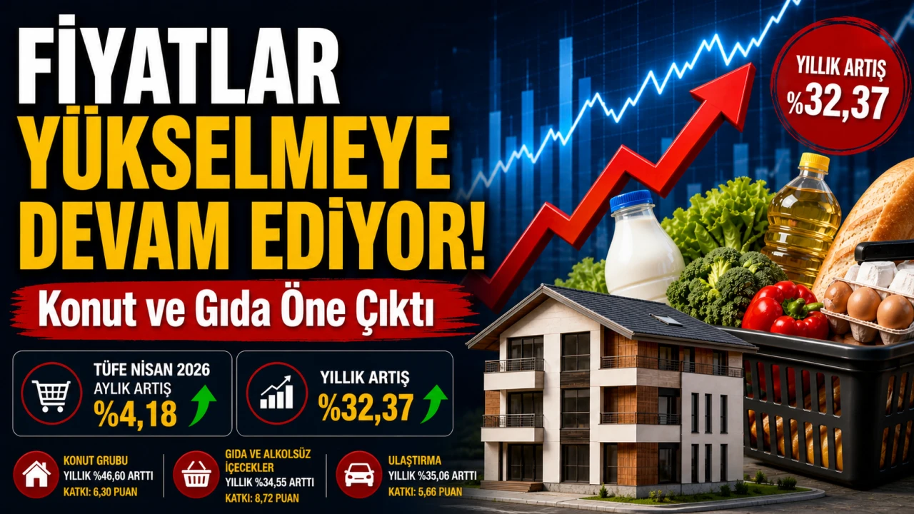 Fiyatlar Yükselmeye Devam Ediyor! Konut ve Gıda Öne Çıktı