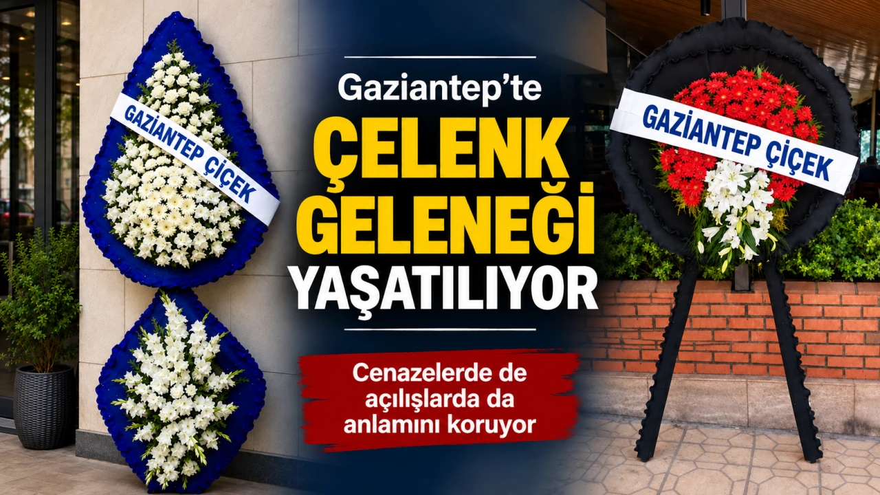 Gaziantep'te Cenaze ve Anma Törenlerinde Çelenk Geleneği Yaşatılıyor