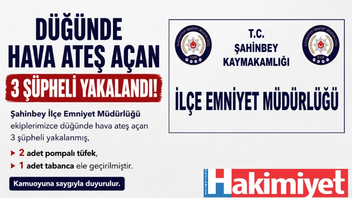 Şahinbey'de Düğün Magandalarına Operasyon